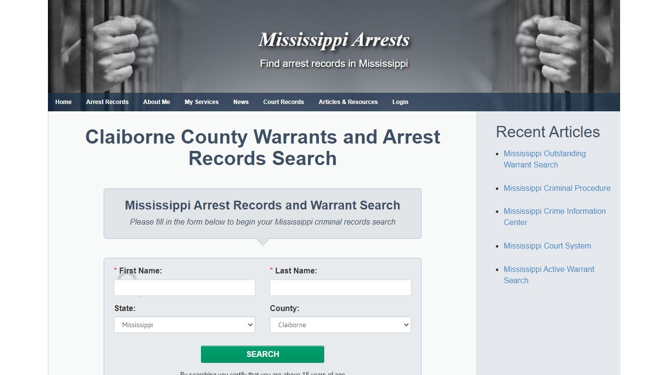 Claiborne County Warrants and Arrest Records Search