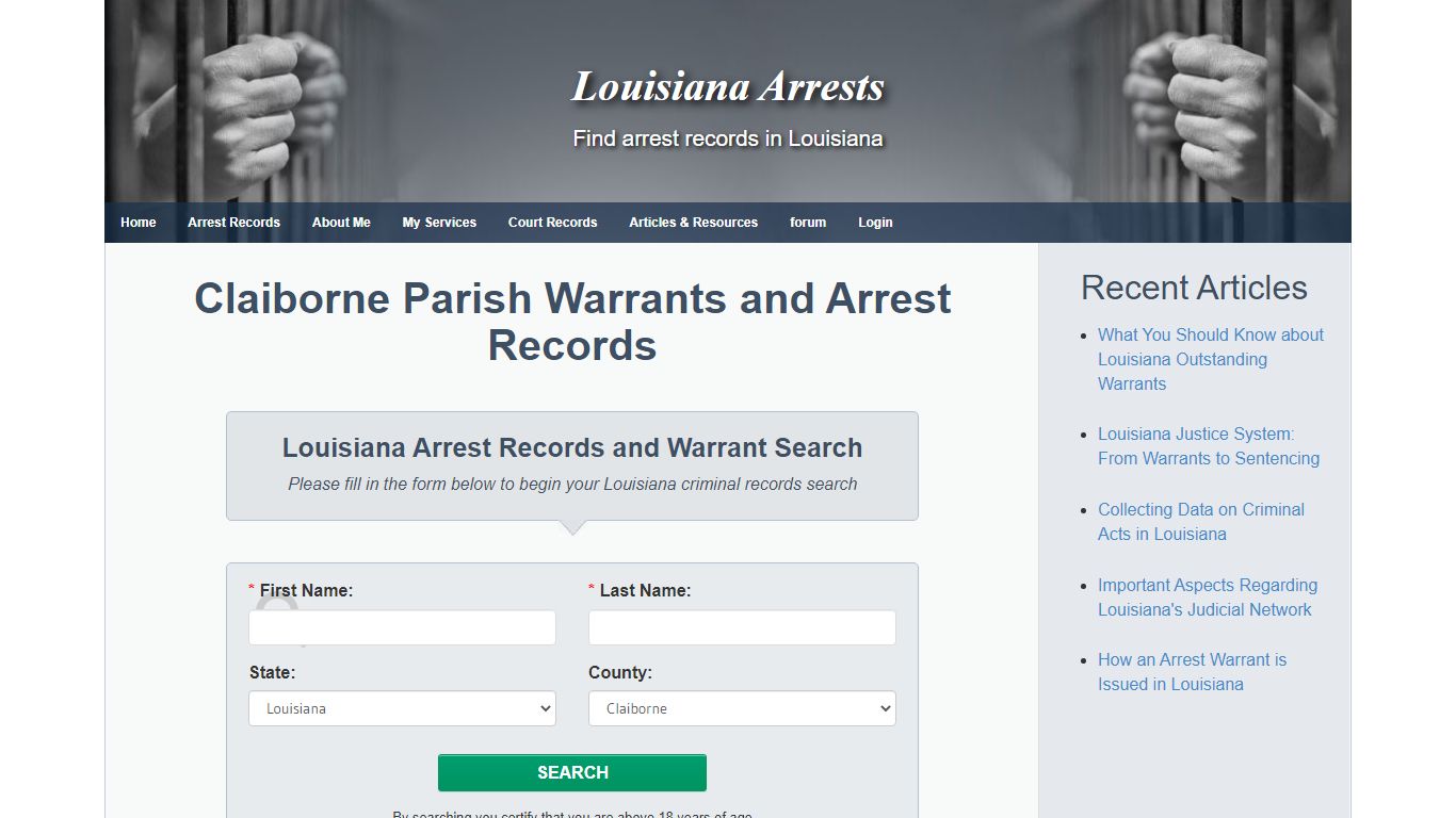 Claiborne Parish Warrants and Arrest Records - Louisiana Arrests